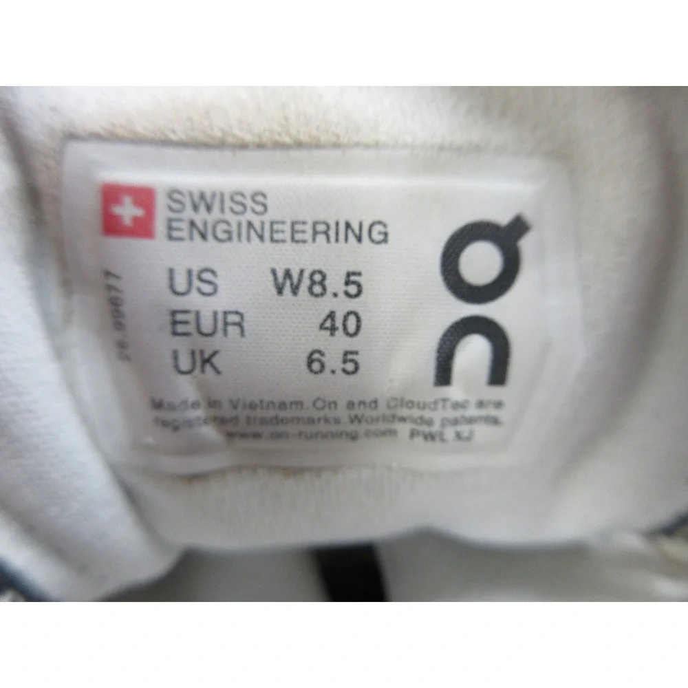 On Cloudnova Shoes Womens Size 8.5 Black White CloudTec Swiss Running Sneakers